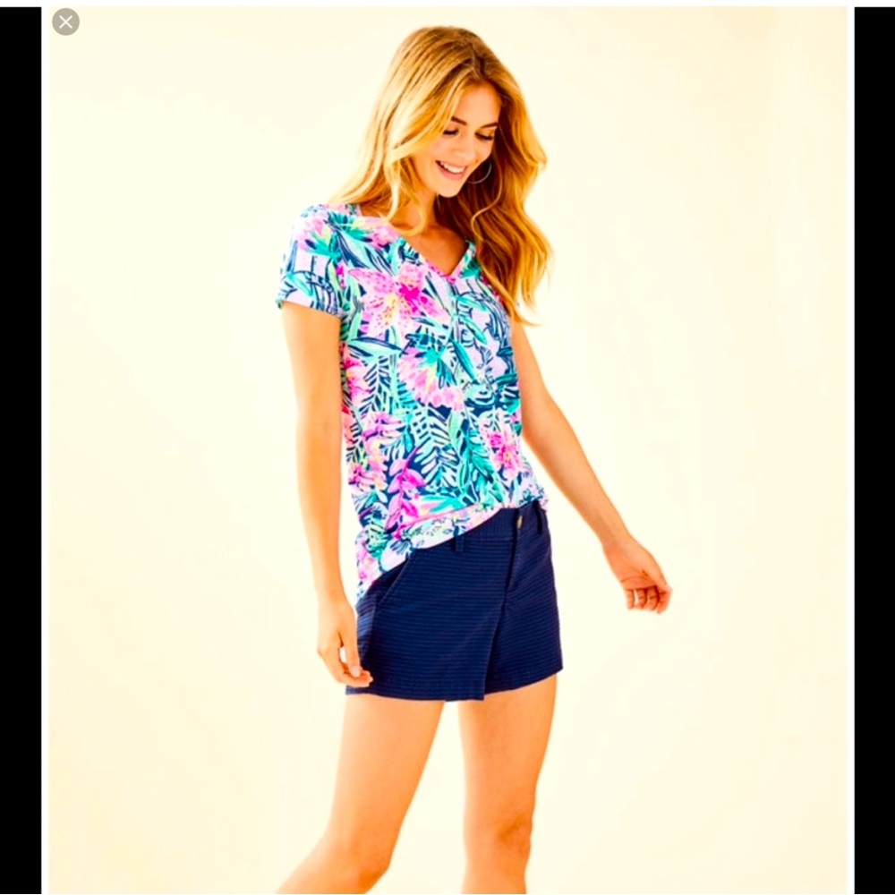 VGUC Lilly Pulitzer Callahan Shorts Sz 6 in Solid Navy